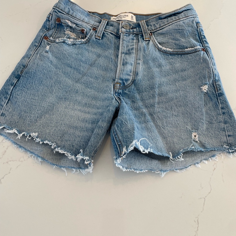Distressed Denim Shorts